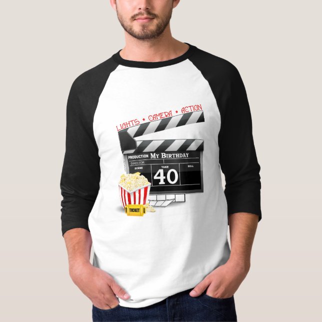 40th Birthday Movie Birthday Party T-Shirt (Front)