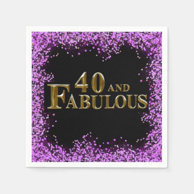 40th Birthday  Napkins (Front)