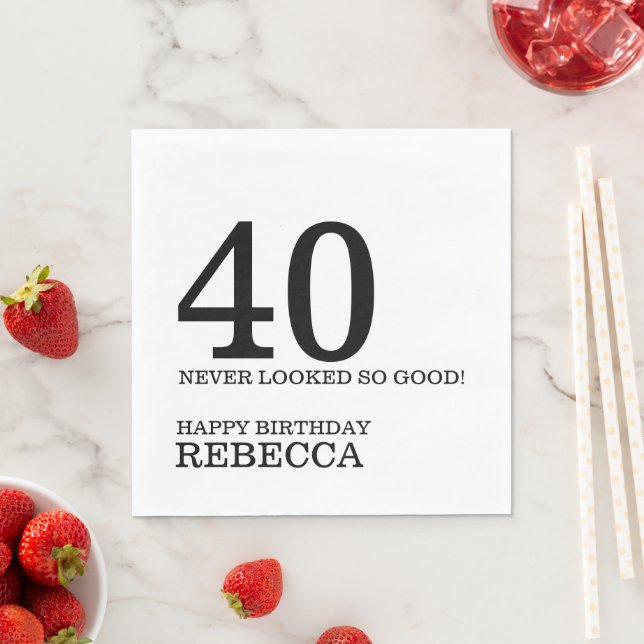 40th Birthday Napkins (Insitu)