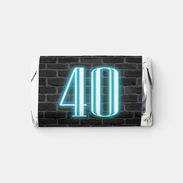 40th Birthday Neon Sign   Hershey's Miniatures (Front)