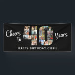 40th Birthday Number 40 Photo Collage Cheers Banner<br><div class="desc">40th Birthday Number 40 Photo Collage Cheers To 40 Years Banner with 23 Photos. Celebrate a 40th birthday with this custom color unique photo collage banner featuring the number 40 filled with 23 pictures, the title CHEERS TO 40 YEARS and your custom text (shown with HAPPY BIRTHDAY NAME) in your...</div>