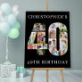 40th Birthday Number 40 Photo Collage Personalized Foam Board