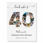 40th Birthday Number 40 Photo Collage Welcome