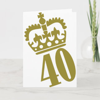 40th Birthday - Number – Fourty Card