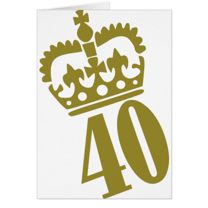 40th Birthday   Number – Fourty Card