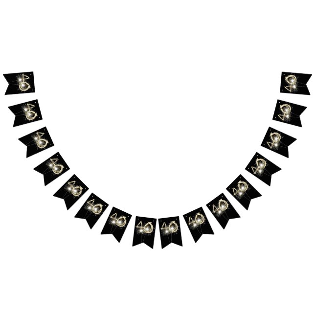 40th Birthday Or Anniversary Party Bunting Flags (All)