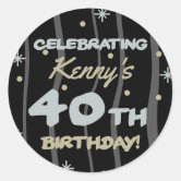 Celebrating 40th Anniversary Sticker for Sale by thepixelgarden