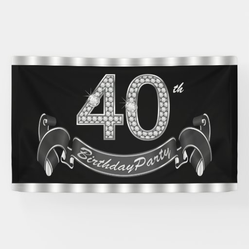 40th Birthday Party Banner | Zazzle