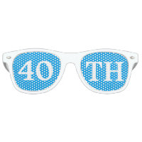 40th Birthday Party Favor Cool Blue White