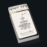 40th Birthday Party Favor Matchbox Elegant Cheers Matchboxes<br><div class="desc">40th Birthday Party Favor Matchbox Elegant Cheers. Update with your names and date.</div>