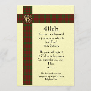 40th Birthday party formal invitation for man