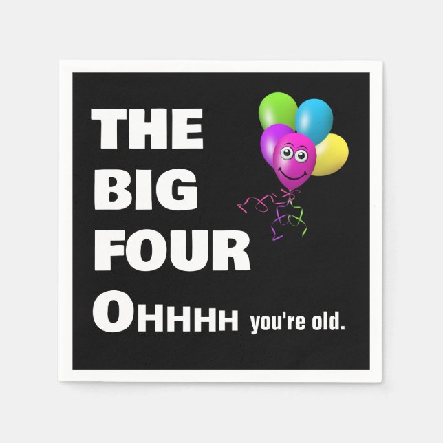 40th Birthday Party Getting Old Humor  Napkins (Front)