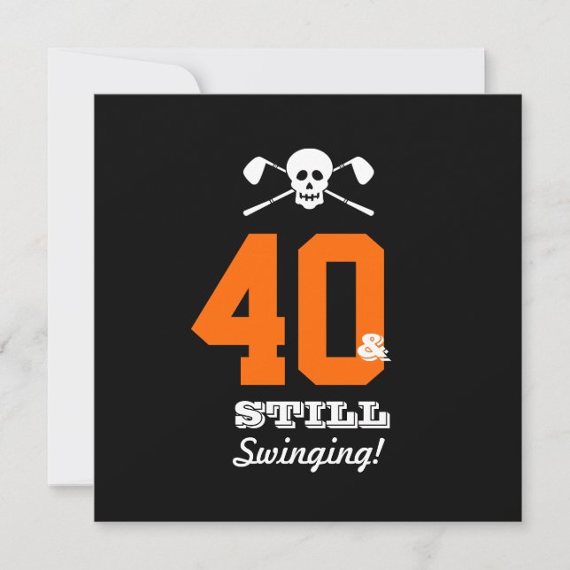 40th Birthday Party Golf - Still Swinging! Invitation (Front)