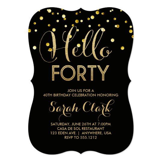 Invitations For 40Th Birthday Party 1