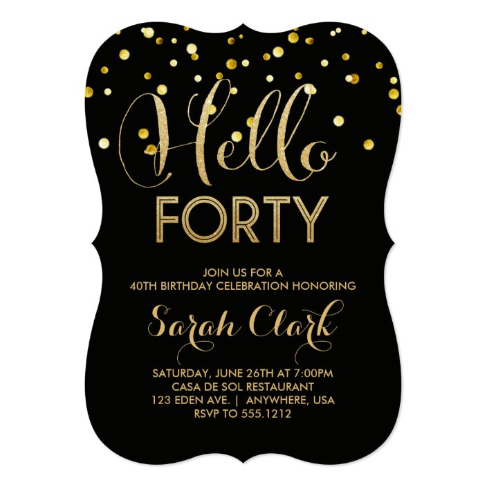 40th birthday invitations