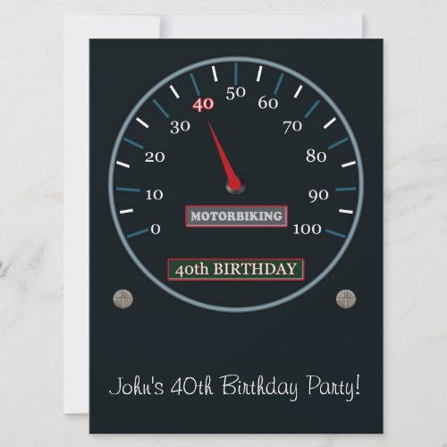 40th Birthday Party Invitation