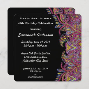 40th Birthday Party Invitation