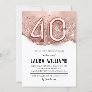 40th Birthday Party Invitation