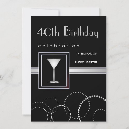 40th Birthday Party Invitation -Custom for Valerie