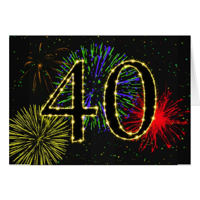 40th Birthday Party Invitation Greeting Cards