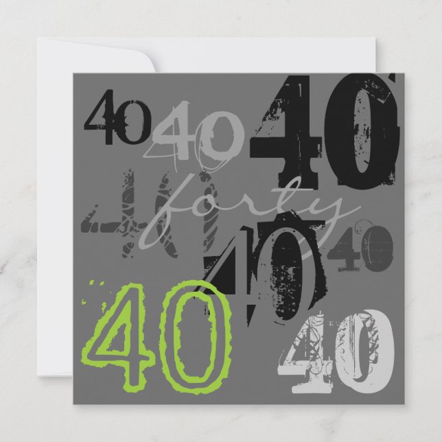40th Birthday Party Invitations (Front)