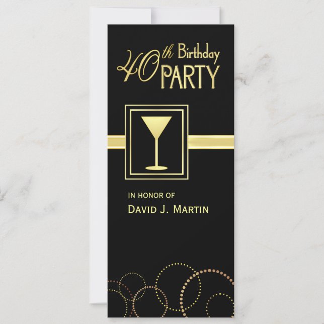 40th Birthday Party Invitations (Front)