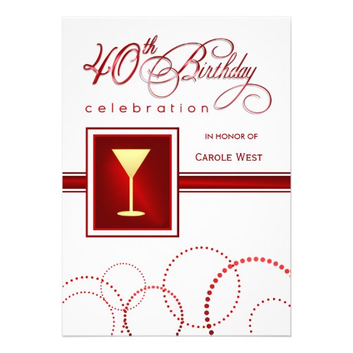 Personalised 40Th Birthday Invitations 10