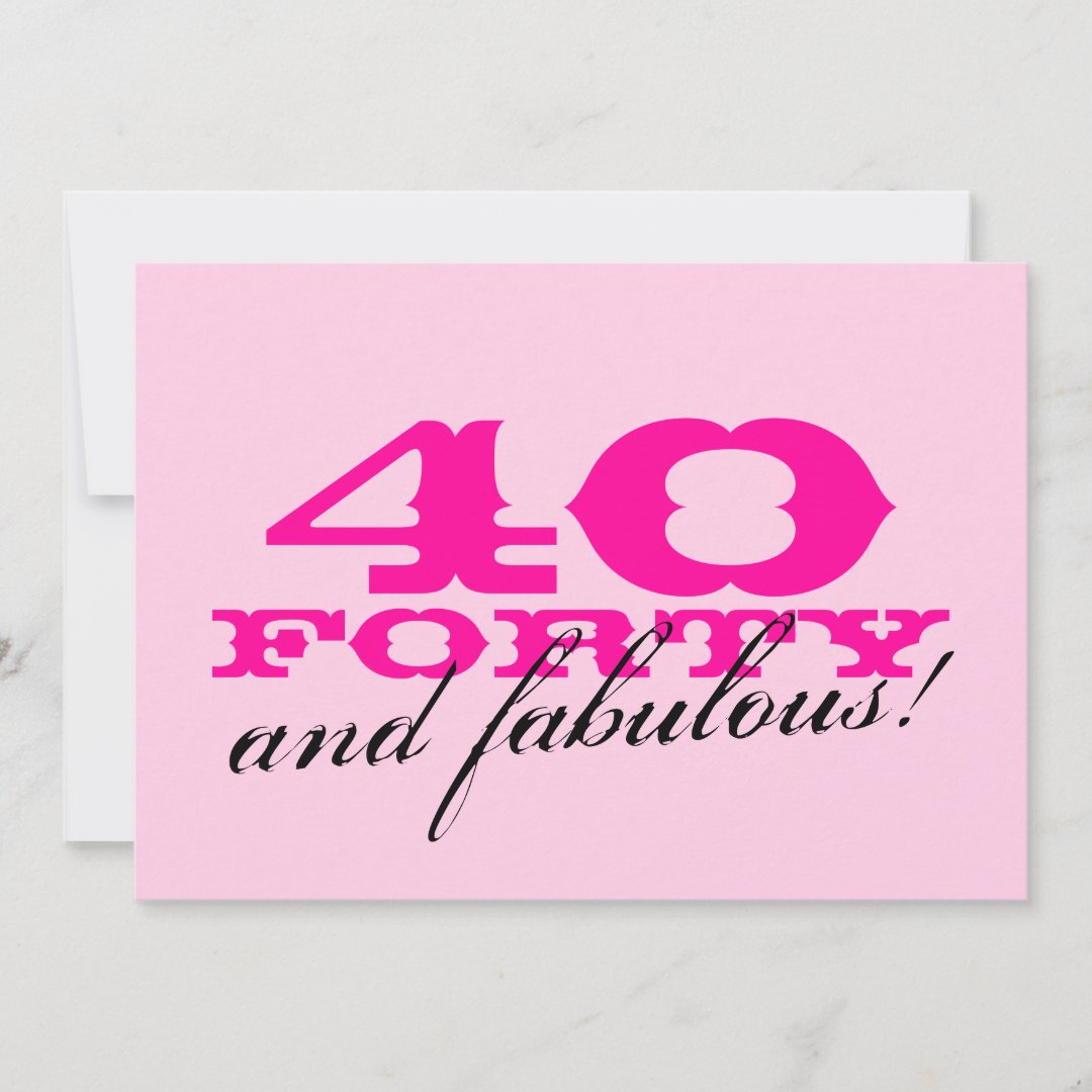 40th Birthday Party invitations for women | Zazzle