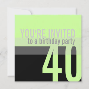 40th Birthday Party Invitations {Mint Green}