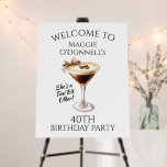 40th Birthday Party Martini Welcome Foam Boards<br><div class="desc">An espresso martini shows that the guest of honor is "a tini bit older." Sophisticated neutral color palette.</div>