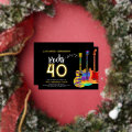40th Birthday Party Music Rocks 40 Gold Foil Invitation | Zazzle