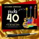 40th Birthday Party Music Rocks 40 Gold Foil Invitation | Zazzle