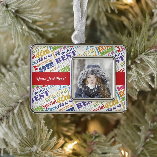 40th Birthday Party Personalized Gifts Christmas Ornament (Tree)
