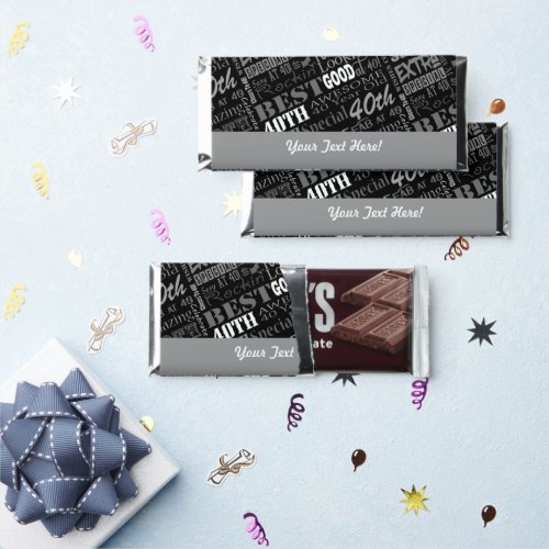 40th Birthday Party Personalized Gifts Hershey Bar Favors