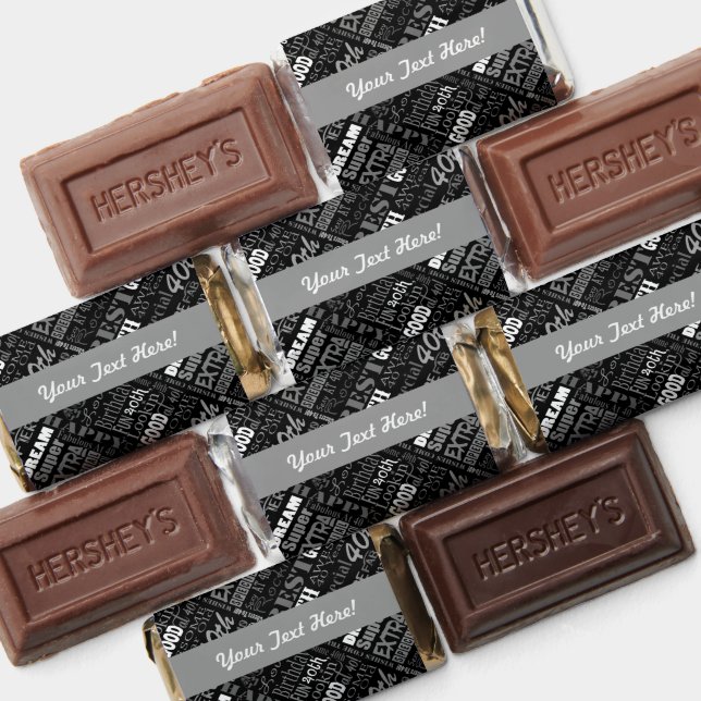 40th Birthday Party Personalized Gifts Hershey's Miniatures (Assorted)
