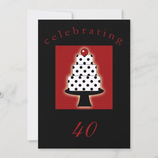 40th Birthday Party Personalized Invitation (Front)