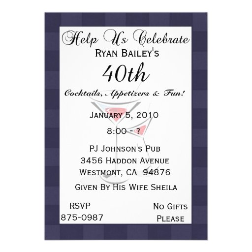 Personalized 40Th Birthday Invitations 8