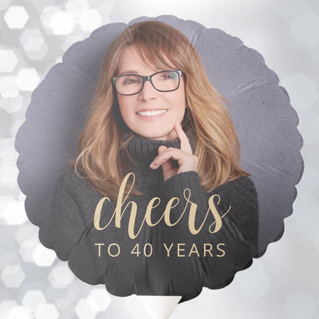 40th Birthday Party Photo Cheers Balloon (Creator Uploaded)