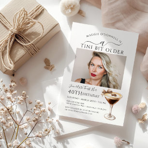 40th Birthday Party Photo Espresso Martini Invitation