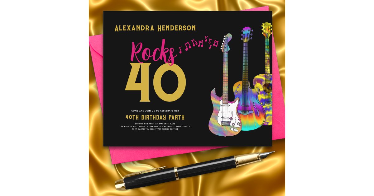 40th Birthday Party Rocks 40 Budget | Zazzle