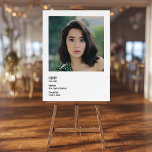 40th Birthday Party Welcome Sign with Photo<br><div class="desc">Kick off the big 4‑0 in gallery‑worthy style with this “FORTY” museum label–inspired birthday foam board welcome sign featuring a large custom photo. The clean, modern layout pairs your image with minimalist typography, editable years (19XX–20XX), and a cheeky “Medium: Wine, Snacks & Side Eyes” line plus “Curated by: Friends &...</div>