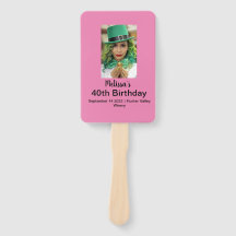 40th Birthday Personalized Photo pink