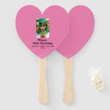 40th Birthday Personalized Photo pink