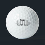 40th Birthday Personalized Titleist Pro V1 Golf Balls<br><div class="desc">"40"  or any age.  Personalized.</div>