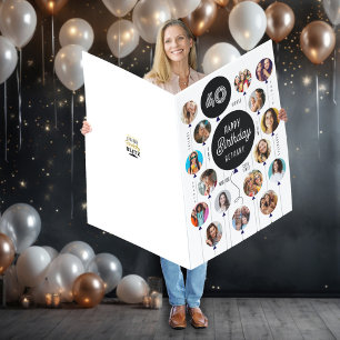 40th Birthday Photo Balloons Card