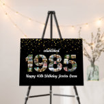 40th birthday Photo Collage established 1985 Foam Board<br><div class="desc">Celebrate a milestone birthday with this stunning 40th Birthday Photo Collage Banner, designed by The Arty Apples. Featuring photos arranged in the shape of "1985, " this banner commemorates the special year of birth in a unique and meaningful way. Perfect for birthday parties and celebrations, it showcases cherished memories while...</div>