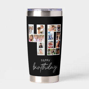 40th Birthday Photo Collage Insulated Tumbler