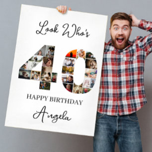 40th Birthday Photo Collage look who's 30 Card