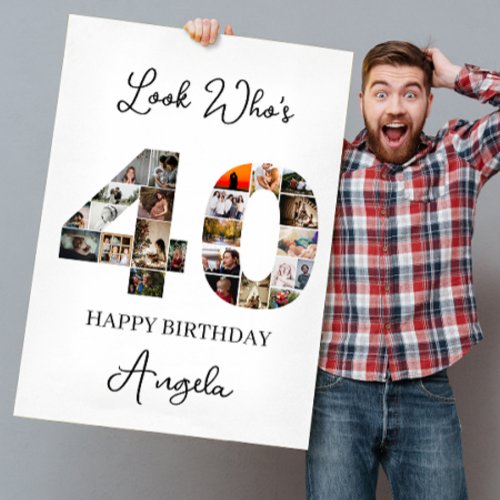 40th Birthday Photo Collage look who's 30