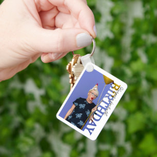 40th Birthday Photo college Party  Keychain